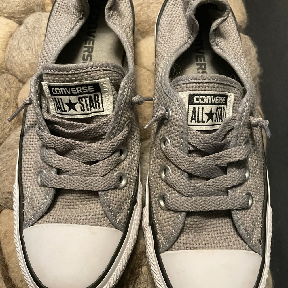 Grey Converse canvas sneakers
